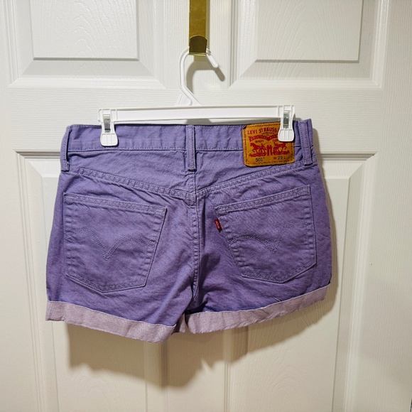 Levi's 501 Purple Denim Shorts, Size 29, Great Condition! - Picture 1 of 2